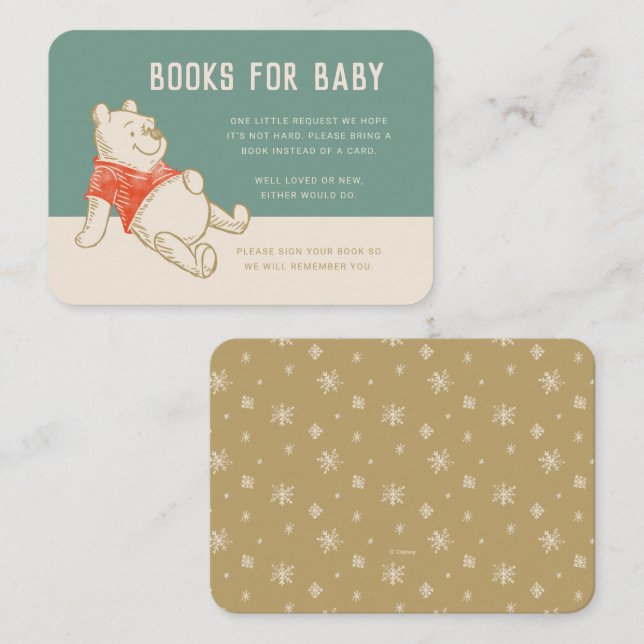 Winnie the Pooh Winter Books for Baby Insert Card (Front/Back)