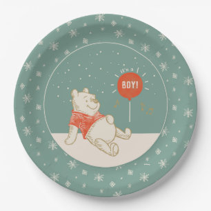 Winnie the Pooh Winter   Boy Baby Shower  Paper Pl Plates