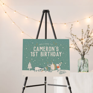 Winnie the Pooh Winter First Birthday - Welcome Foam Board