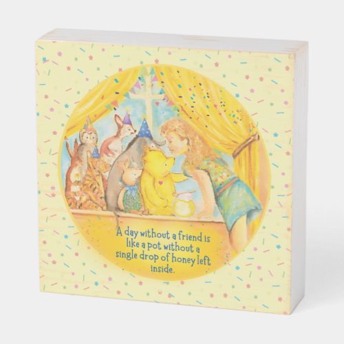 Winnie The Pooh wood box sign for girls bedroom 