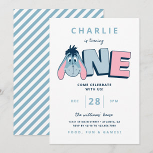 Winnie the Pooh's Eeyore - One First Birthday Invitation