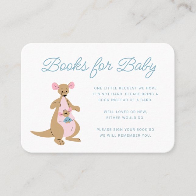 Winnie the Pooh's Kanga & Roo Books for Baby Place Card (Front)