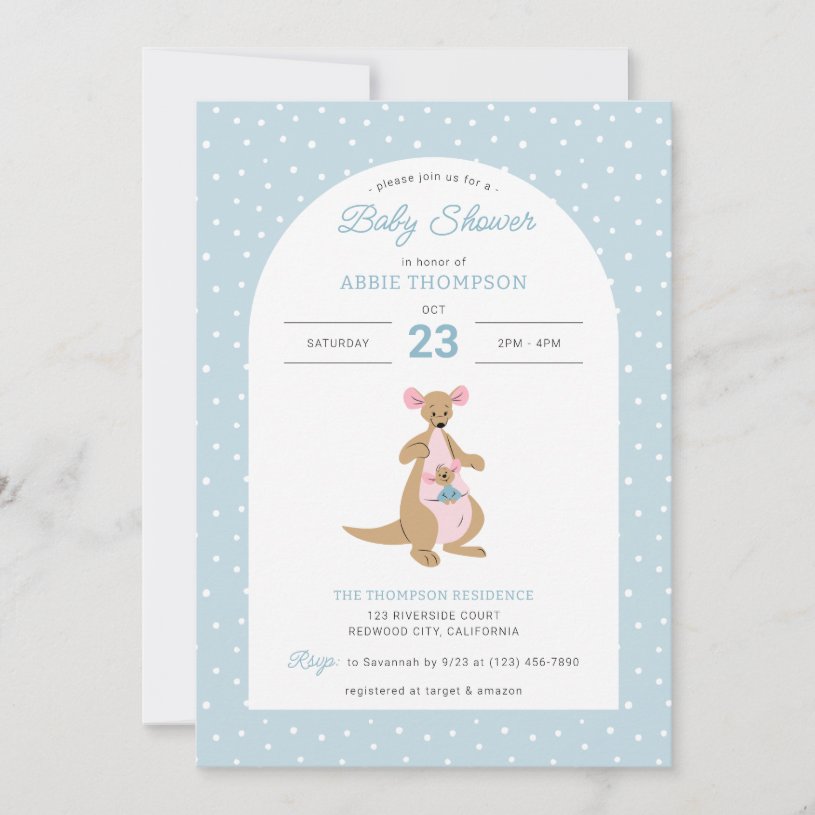 Winnie the Pooh&#39;s Kanga &amp; Roo |                    Boy Shower Invitation