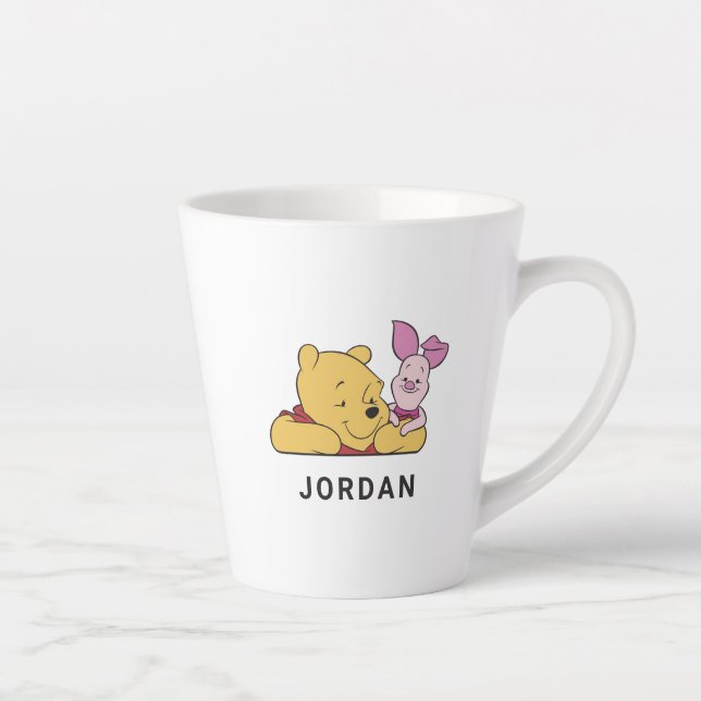 Winnie The Pooh's Pooh and Piglet together Latte Mug (Right)