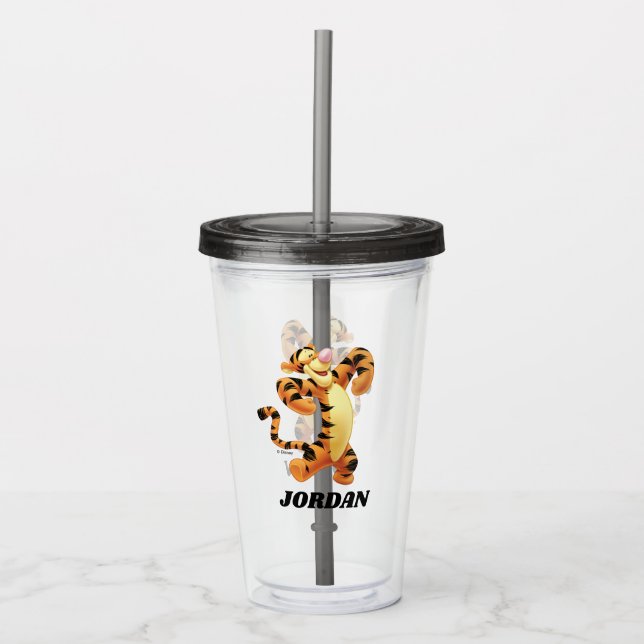 Winnie the Pooh's Tigger - Add Your Name Acrylic Tumbler (Front)