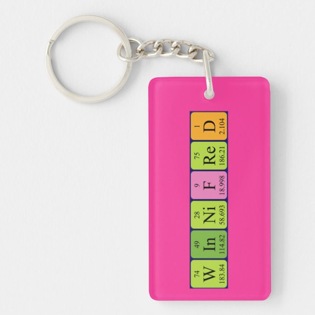 Winnifred periodic table name keyring (Front)