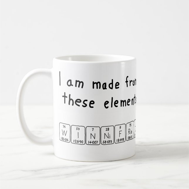 Winnifred periodic table name mug (Left)