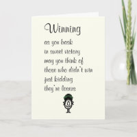 Winning A Funny Congratulations To Her Poem