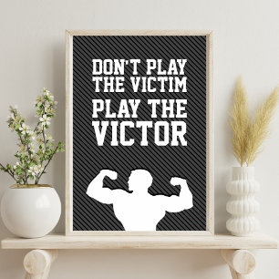 Winning Achievement Motivational Typography Quote Poster