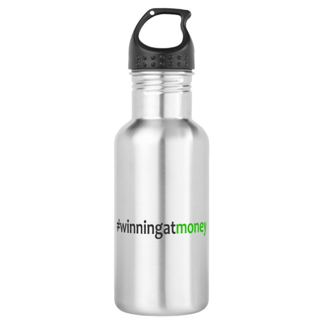 Winning At Money Stainless Steel Water Bottle (Front)