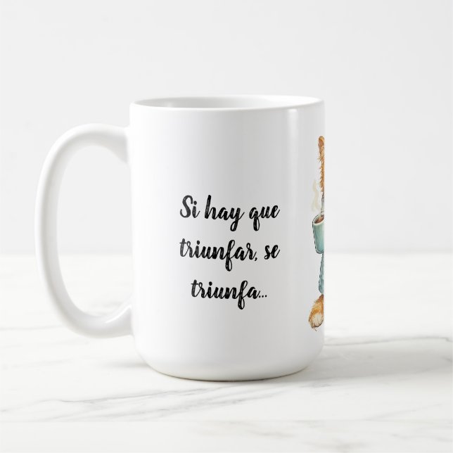 winning cat coffee mug (Left)