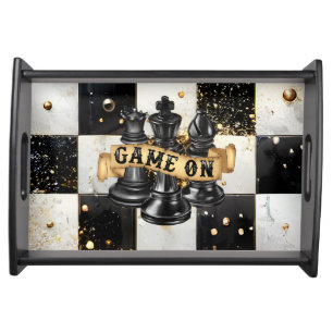 Winning Game On Chess Porcelain Small Serving Tray