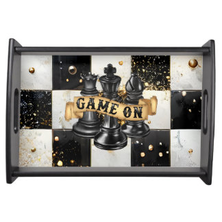 Winning Game On Chess Porcelain Small Serving Tray