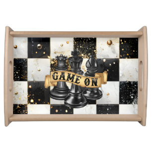 Winning Game On Chess Small Serving Tray