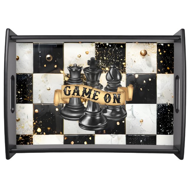  Winning Game On Chess Small Serving Tray (Front)