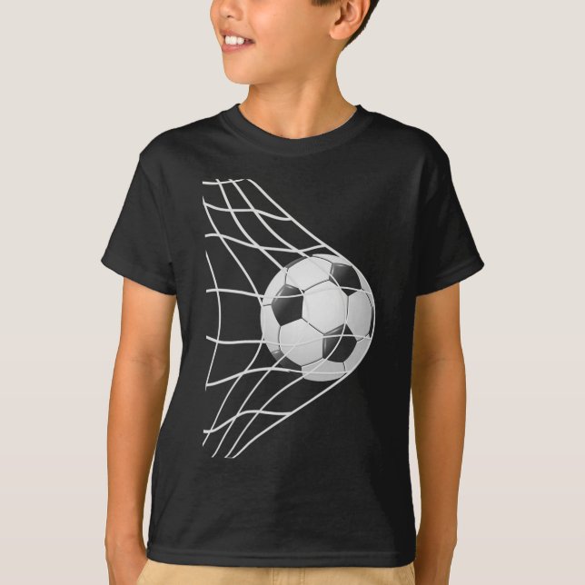 Winning Goal Soccer Byll Inside Net, Cool Soccer P T-Shirt (Front)