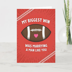 Winning Husband Football Love Card