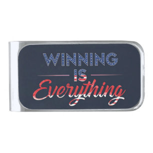 Winning Is Everything Silver Finish Money Clip