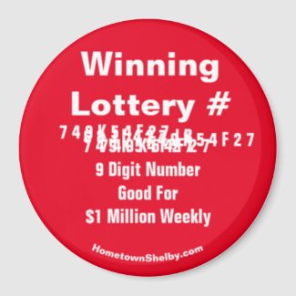 Winning Lottery Number Magnet