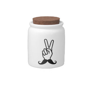 Winning Mustache candy jar