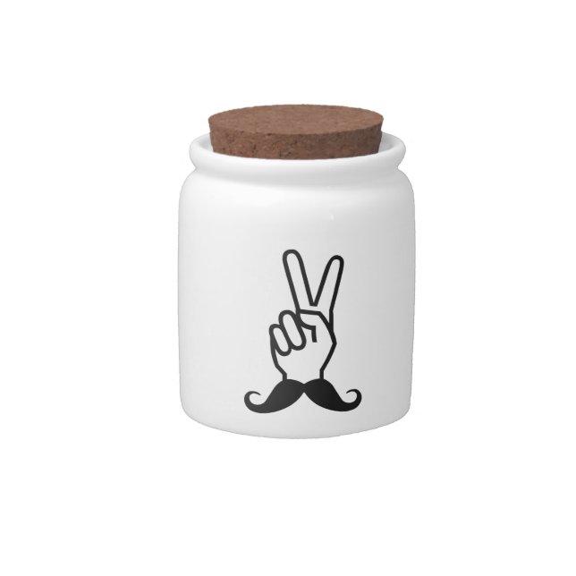 Winning Mustache candy jar (Front)