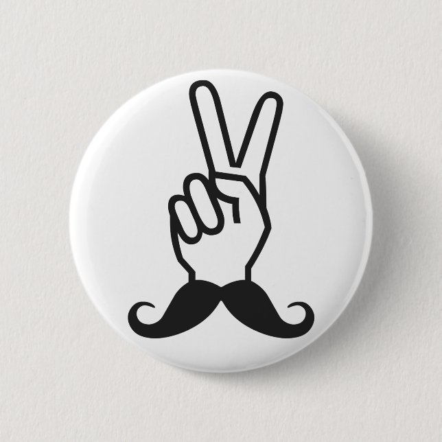 Winning Mustache custom button (Front)