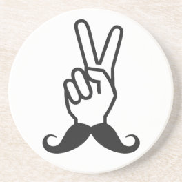 Winning Mustache custom coaster