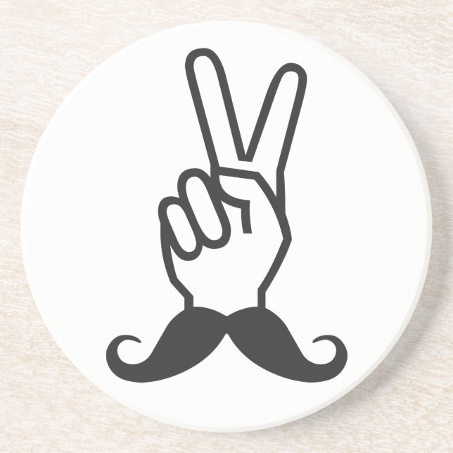 Winning Mustache custom coaster (Front)