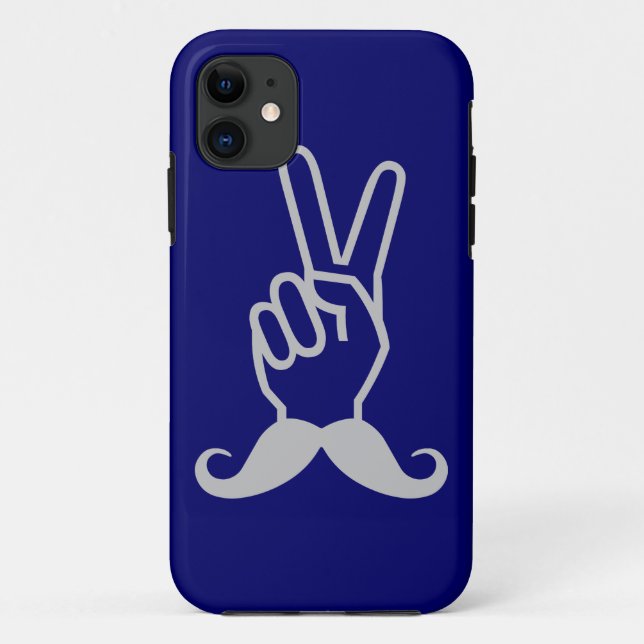 Winning Mustache custom color iPhone case (Back)