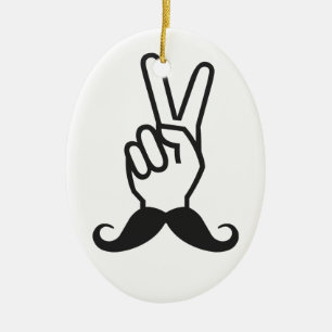 Winning Mustache custom color ornament