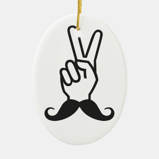 Winning Mustache custom color ornament (Front)