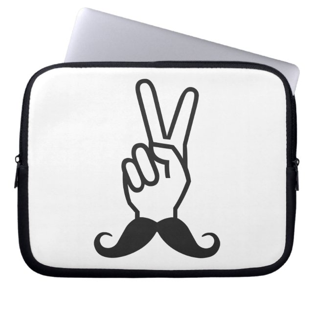 Winning Mustache custom laptop sleeve (Front)