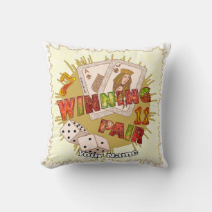 Winning Pair Poker  Throw Pillow