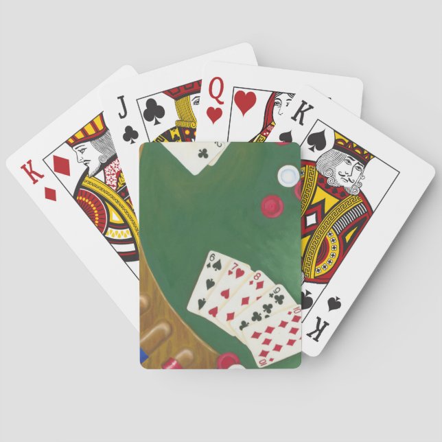 Winning Poker Hand Six Through Ten Cards (Back)