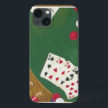 Winning Poker Hand Six Through Ten iPhone 13 Case<br><div class="desc">If only every poker hand was this good! A six through ten straight is the winning hand in this painting by Chariklia Zarris. Give yourself a winning hand by purchasing this piece!</div>
