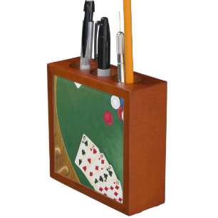 Winning Poker Hand Six Through Ten Desk Organizer