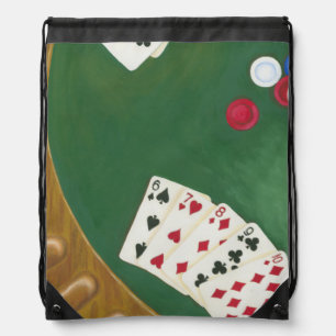 Winning Poker Hand Six Through Ten Drawstring Bag