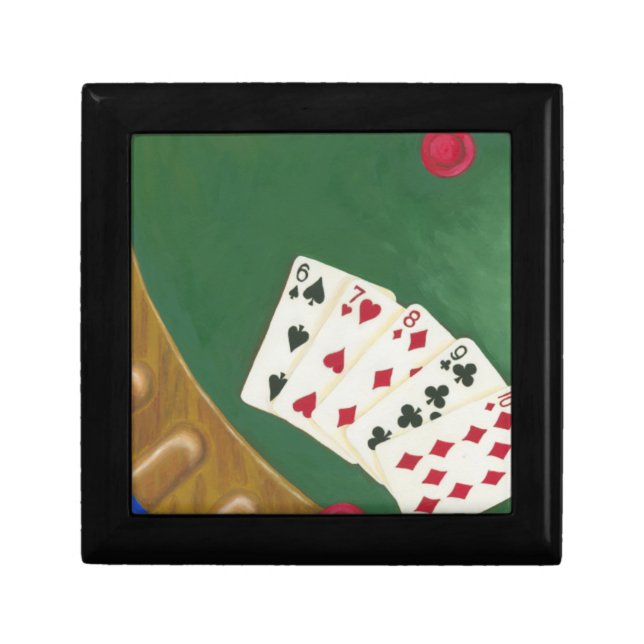 Winning Poker Hand Six Through Ten Gift Box (Front)