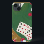 Winning Poker Hand Six Through Ten iPhone 13 Case<br><div class="desc">If only every poker hand was this good! A six through ten straight is the winning hand in this painting by Chariklia Zarris. Give yourself a winning hand by purchasing this piece!</div>
