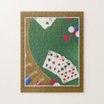 Winning Poker Hand Six Through Ten Jigsaw Puzzle<br><div class="desc">If only every poker hand was this good! A six through ten straight is the winning hand in this painting by Chariklia Zarris. Give yourself a winning hand by purchasing this piece!</div>