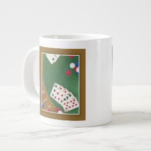 Winning Poker Hand Six Through Ten Large Coffee Mug