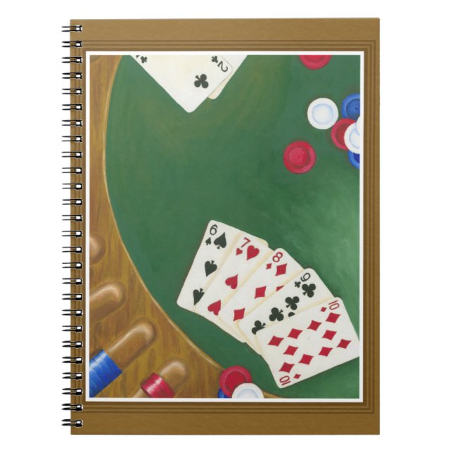 Winning Poker Hand Six Through Ten Notebook (Front)