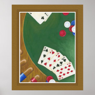Winning Poker Hand Six Through Ten Poster
