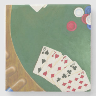 Winning Poker Hand Six Through Ten Stone Coaster