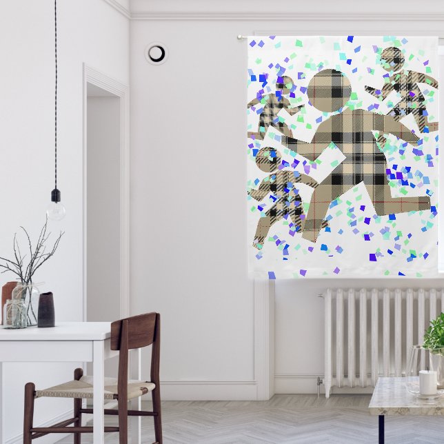 Winning The Race White Accent  Blackout Curtains (Living Room)