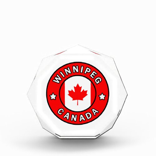 Winnipeg Canada Acrylic Award