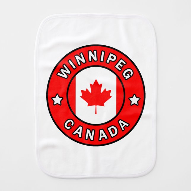 Winnipeg Canada Burp Cloth (Front)
