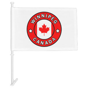 Winnipeg Canada Car Flag