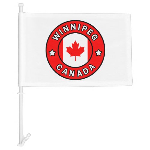 Winnipeg Canada Car Flag