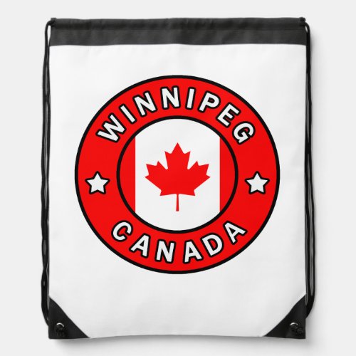 Winnipeg Canada Drawstring Bag